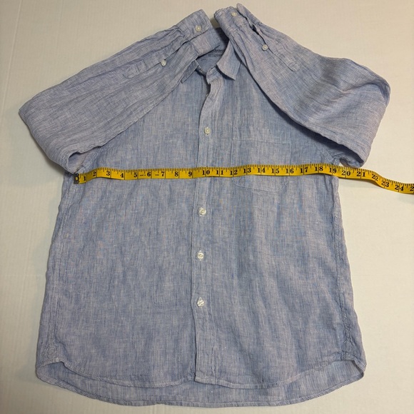 Muji Light Blue Linen Button-Down Shirt - Picture 13 of 13